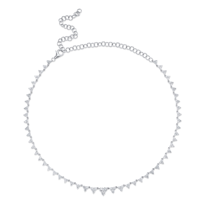 4.08Ct 14K White Gold Diamond Necklace