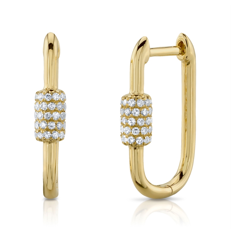 0.24Ct 14K Yellow Gold Diamond Earrings