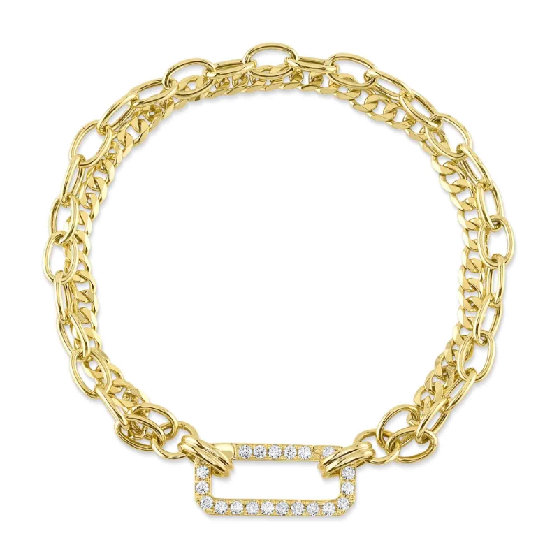 0.41Ct 14K Yellow Gold Diamond Link Bracelet
